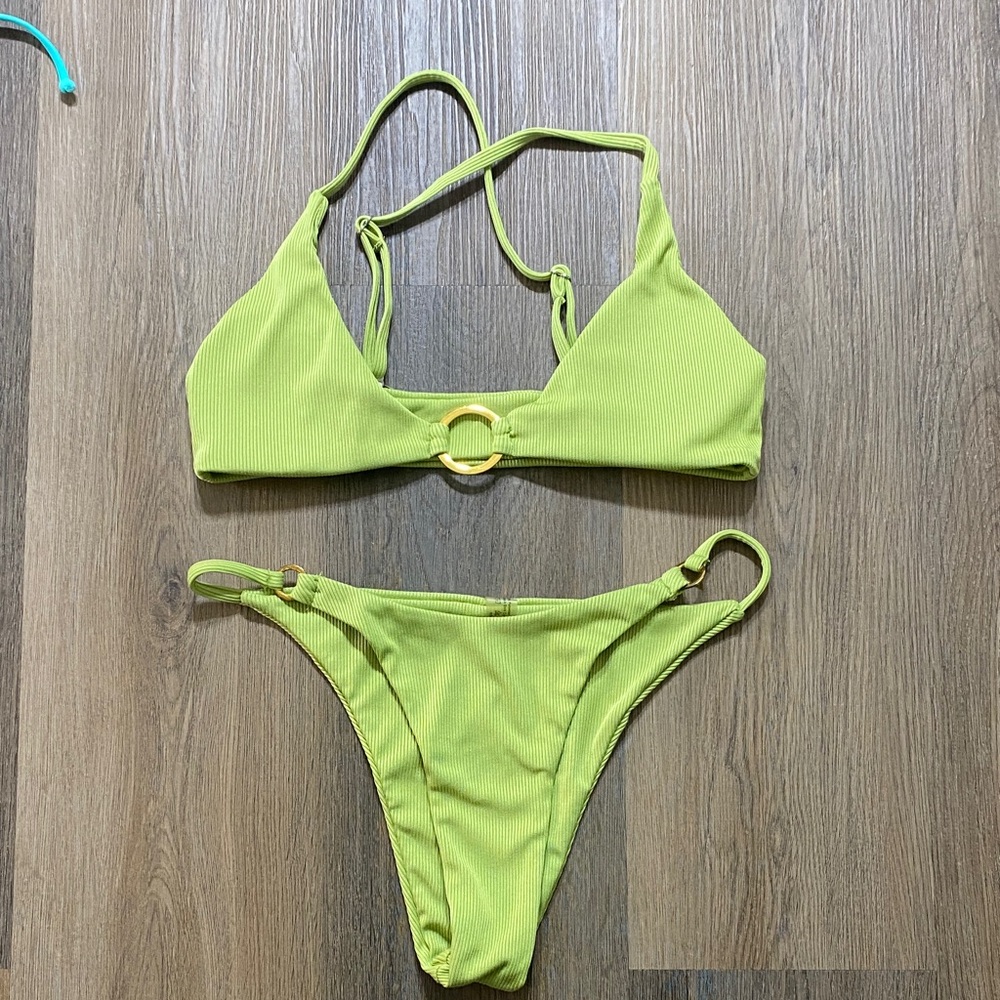 SHEIN Neon Yellow Bikini Set